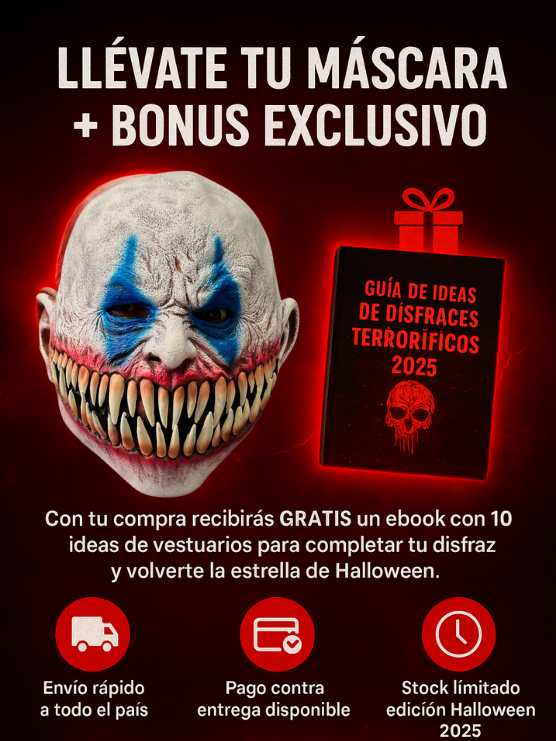 Mascara Payaso Hiperrealista - Edición Limitada + 🎁 1 mes Disney Plus