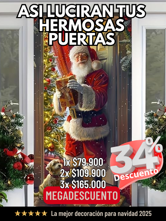 Fundas navideñas para Puertas - Aprovecha precios de preventa