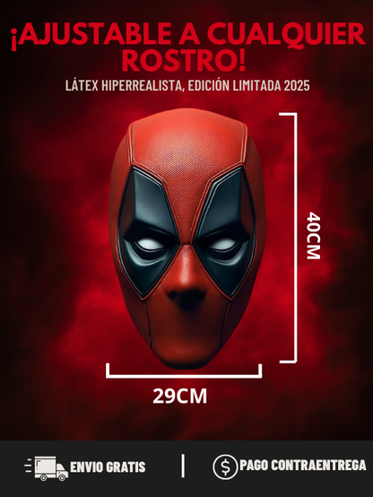 Mascara Deadpool Hiperrealista - Edición Limitada 2025 Halloween +🎁 1 Mes Disney Plus