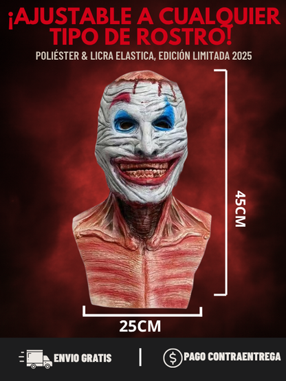 Mascara Halloween Payaso con rostro retirable + 🎁 1 Mes Disney Plus