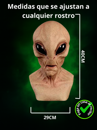 Mascara Látex Alíen Hiper-Realista - EL mejor disfraz para Halloween