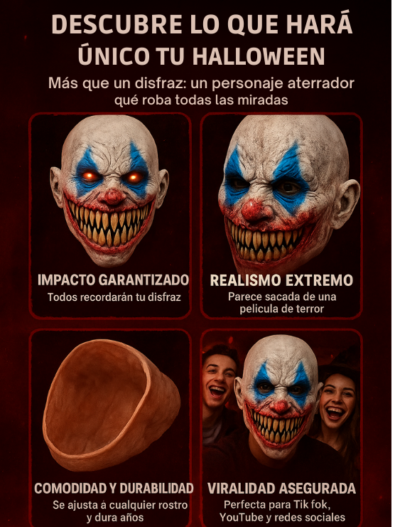 Mascara Payaso Hiperrealista - Edición Limitada 2025